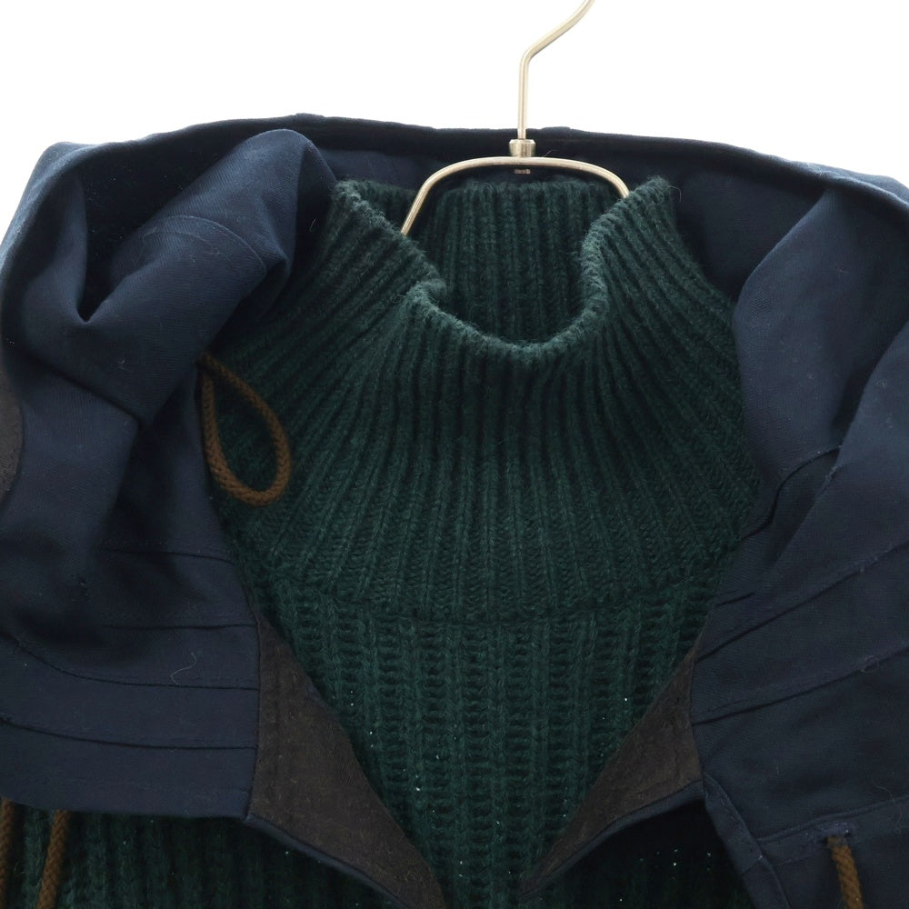 kolor(カラー) Wool Knit Hoodie ファイヤーロゴ ハイネックニットパーカー フーディー 18WCM-NO7305
