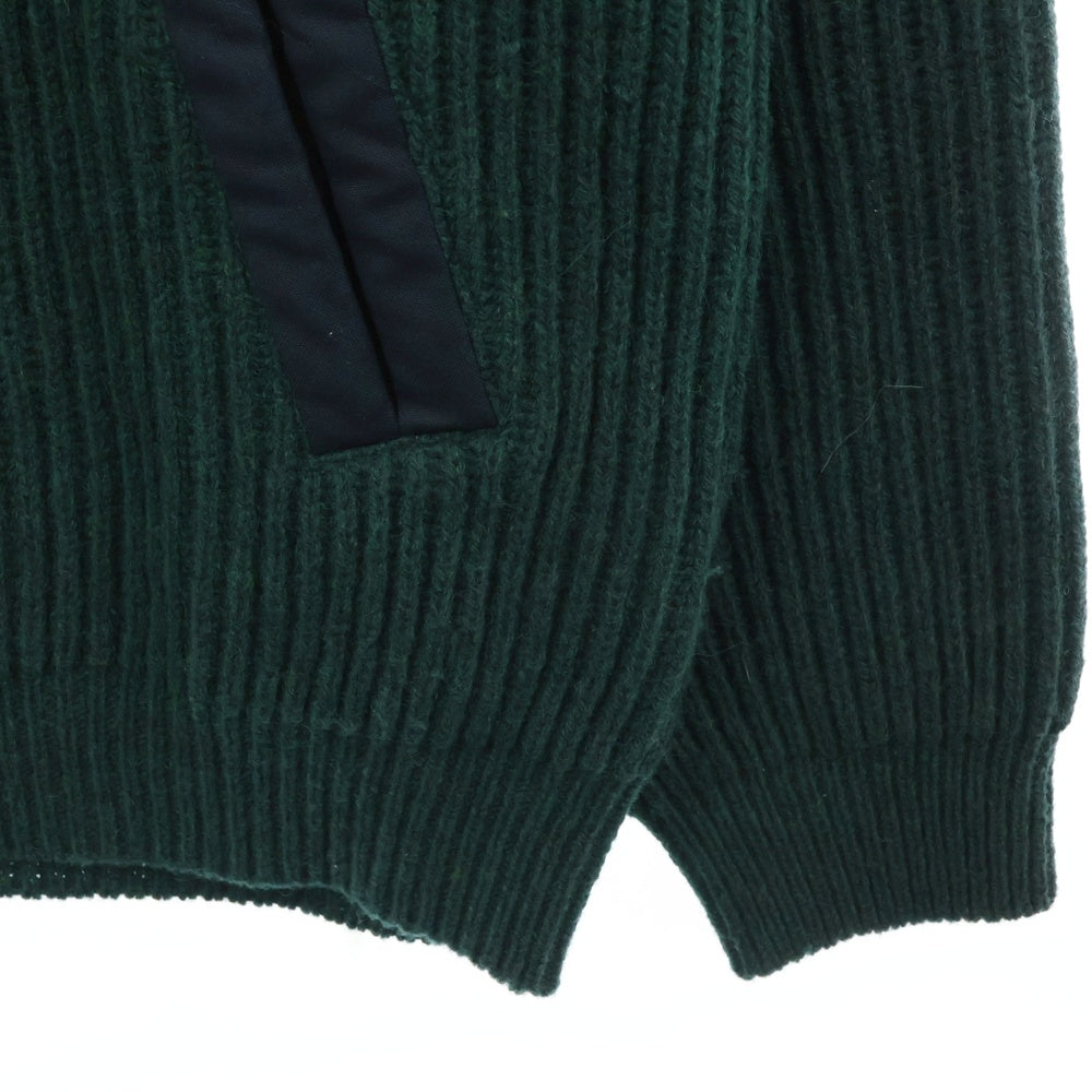 kolor(カラー) Wool Knit Hoodie ファイヤーロゴ ハイネックニットパーカー フーディー 18WCM-NO7305