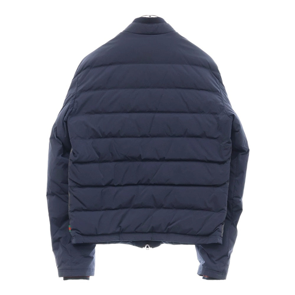 GUCCI(グッチ) レザー切り替え パファージャケット アウター ネイビー 318192