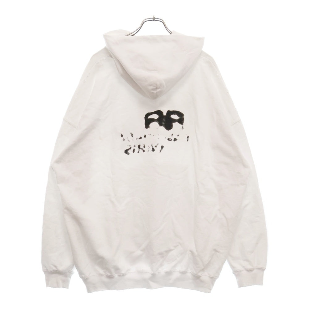 BALENCIAGA(バレンシアガ) 23AW Hand Drawn BB Icon Hoodie ハンドドラウン BBロゴプルオーバーパーカー スウェット ホワイト 620947 TNVQ1