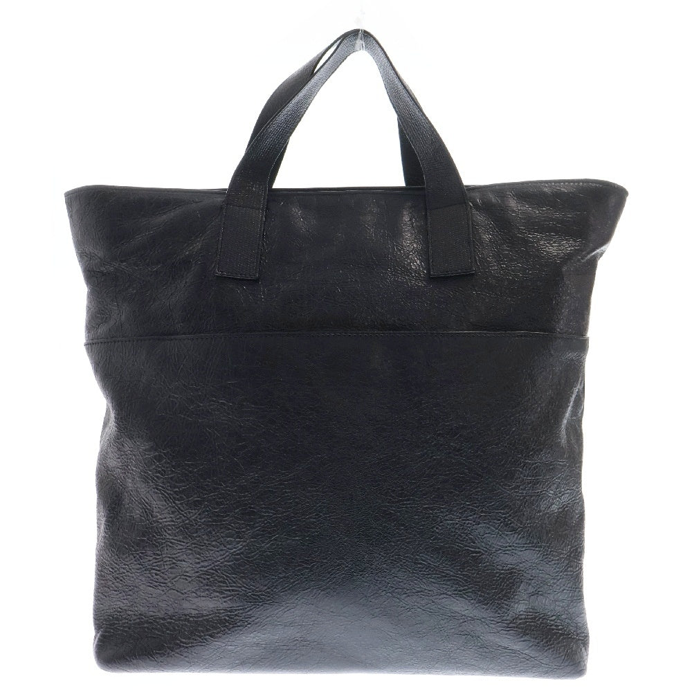 BALENCIAGA(バレンシアガ) ×adidas ×アディダス ロゴデザイン レザートートバッグ ブラック 721827