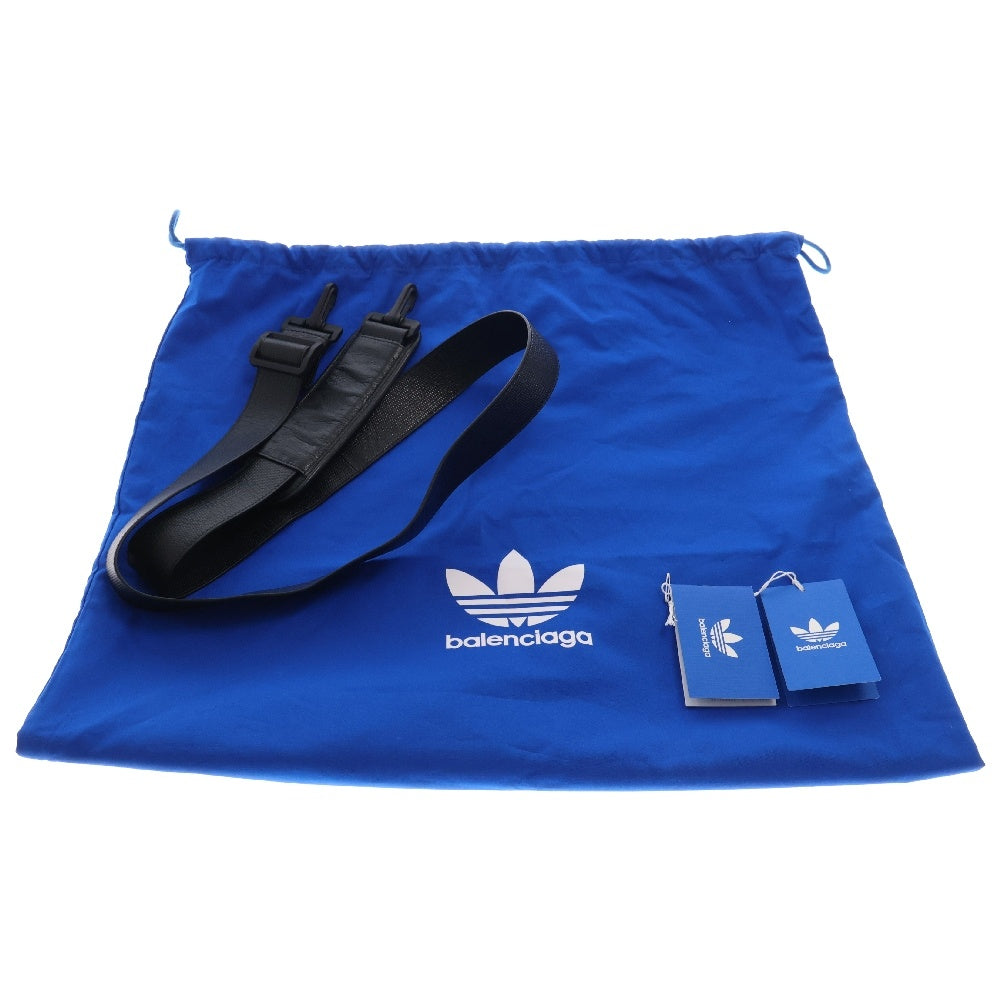 BALENCIAGA(バレンシアガ) ×adidas ×アディダス ロゴデザイン レザートートバッグ ブラック 721827
