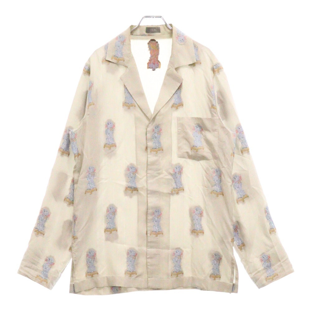 DIOR(ディオール) Silk Shirt ストライプ長袖シルクシャツ グレー 243B564B660B