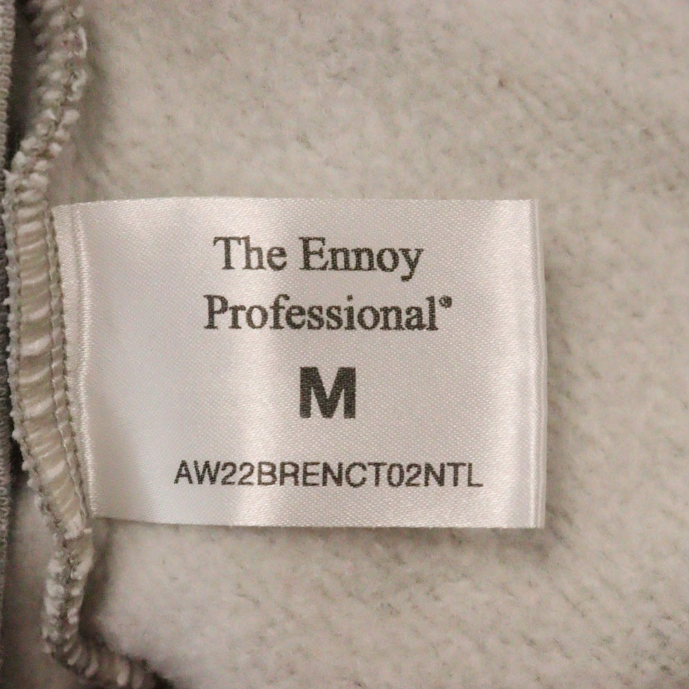 The Ennoy Professional(エンノイプロフェッショナル) 22AW Stylistshibutsu Sweat Hoodie スタイリスト私物 ロゴ刺繍 プルオーバースウェットパーカー フーディー グレー AW22BRENCT02NTL