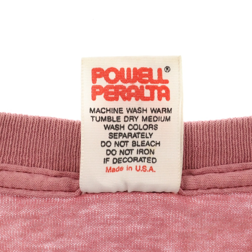 VINTAGE(ヴィンテージ) 90S Powell Ratbones パウエル ラットボーン 半袖Tシャツ カットソー ピンク