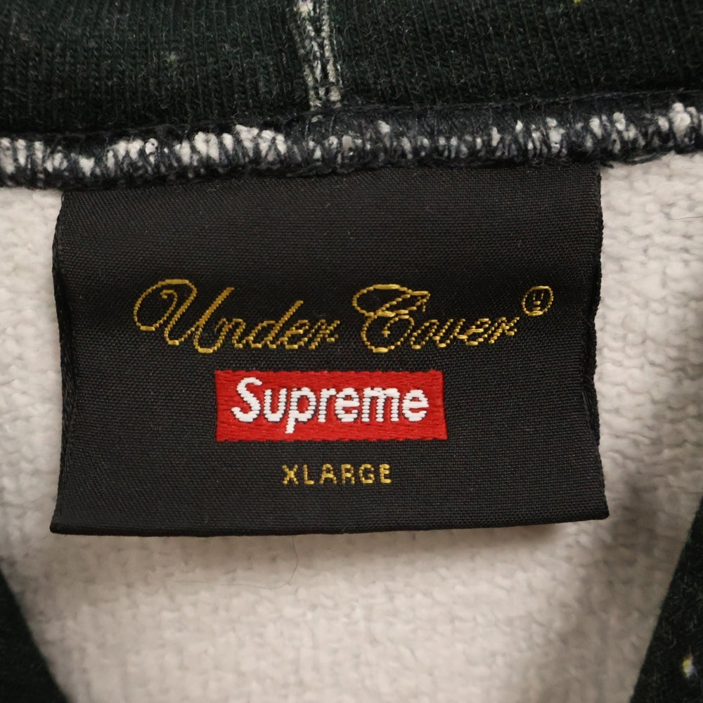 SUPREME(シュプリーム) 18SS ×UNDERCOVER Public Enemy Hooded Sweatshirt アンダーカバー パブリックエネミー 総柄プルオーバースウェットパーカー マルチ