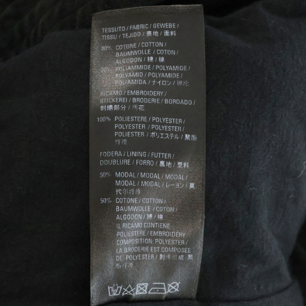 BALENCIAGA(バレンシアガ) Shrunk Zip Up Hoodie ロゴ刺繍 ジップアップベロアパーカー フーディー レディース ブラック 657854 TKQ12