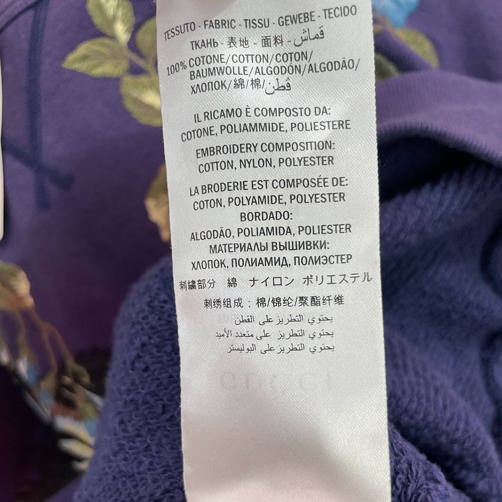 GUCCI(グッチ) Cat Pattern Embroidered 刺繍 クルーネックスウェットトレーナー ネイビー 475373 X9B11