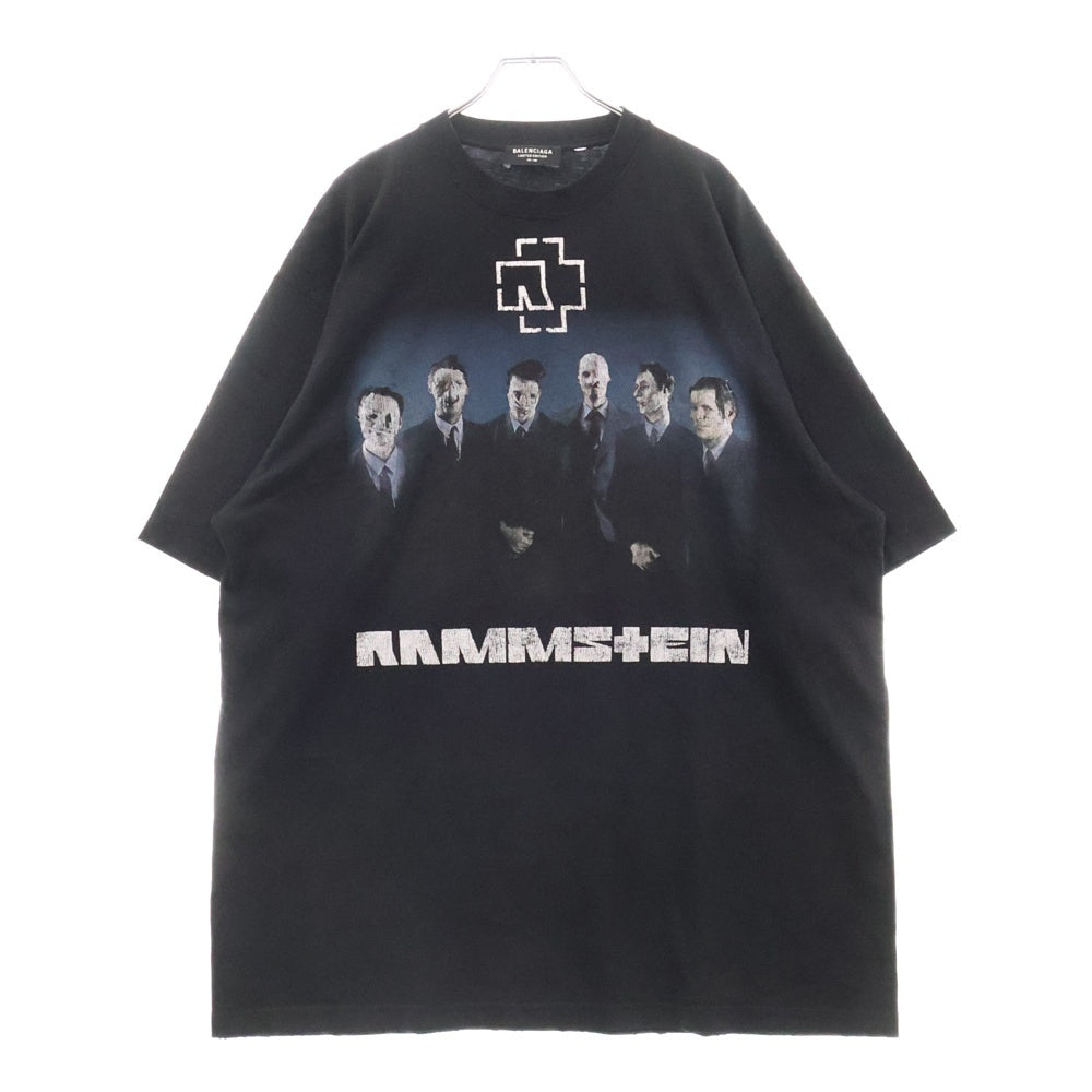 BALENCIAGA(バレンシアガ) 21SS 世界400着限定 ラムシュタインプリントヴィンテージ クルーネック半袖Tシャツカットソー ブラック 651795 TLV51
