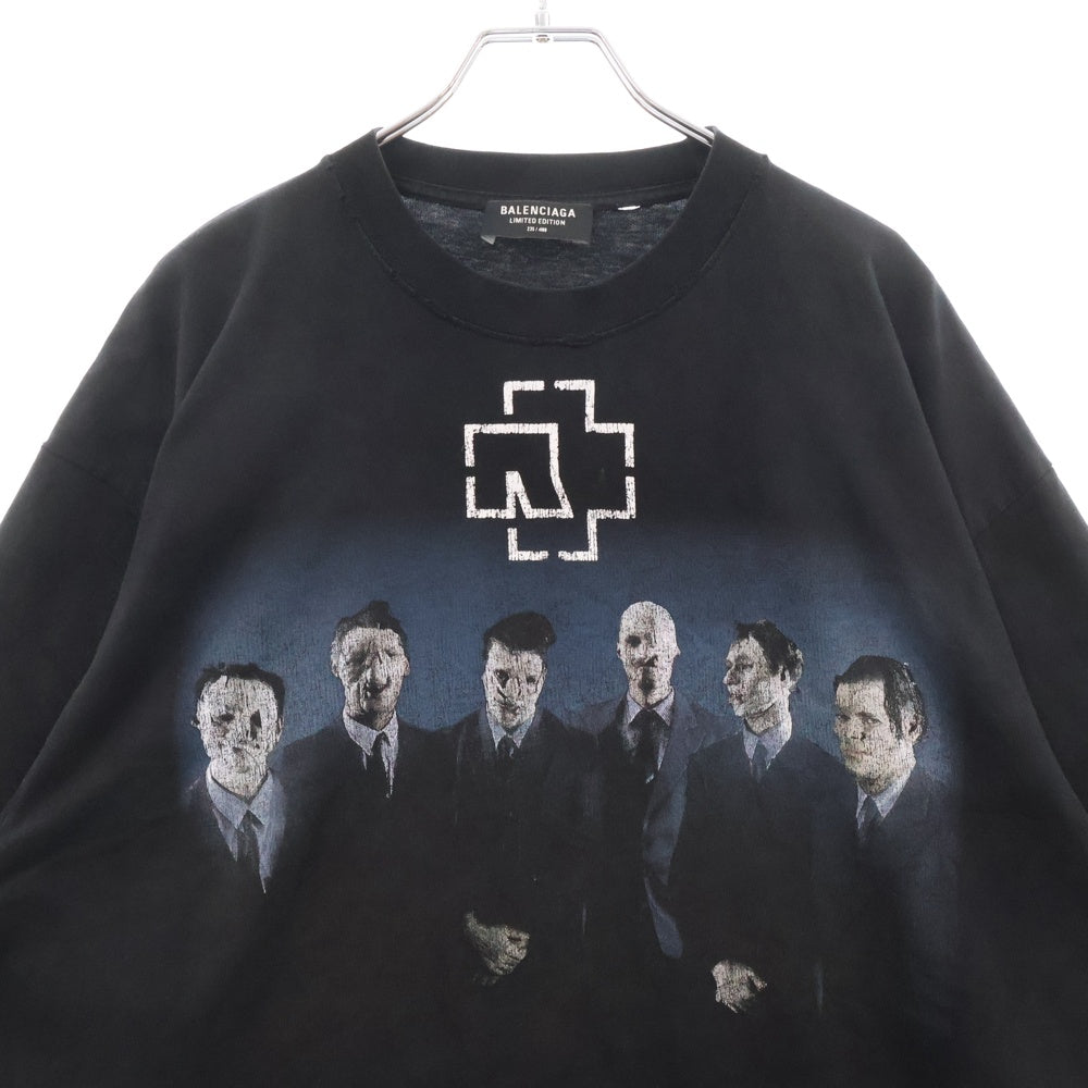 BALENCIAGA(バレンシアガ) 21SS 世界400着限定 ラムシュタインプリントヴィンテージ クルーネック半袖Tシャツカットソー ブラック 651795 TLV51
