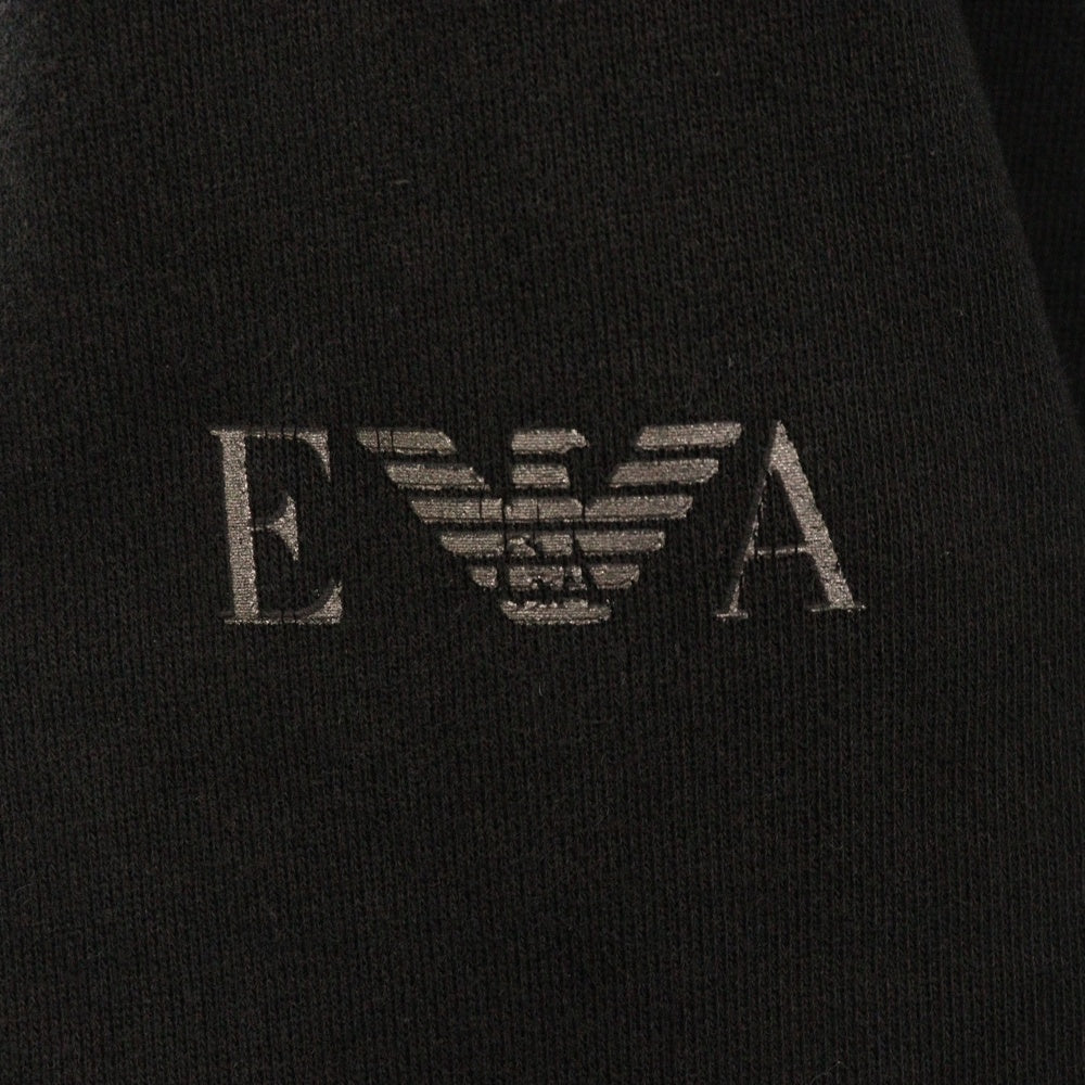 EMPORIO ARMANI(エンポリオ アルマーニ) EAGLE ZIP HOODIE イーグル ジップアップ フーディ パーカー ブラック L1JP02