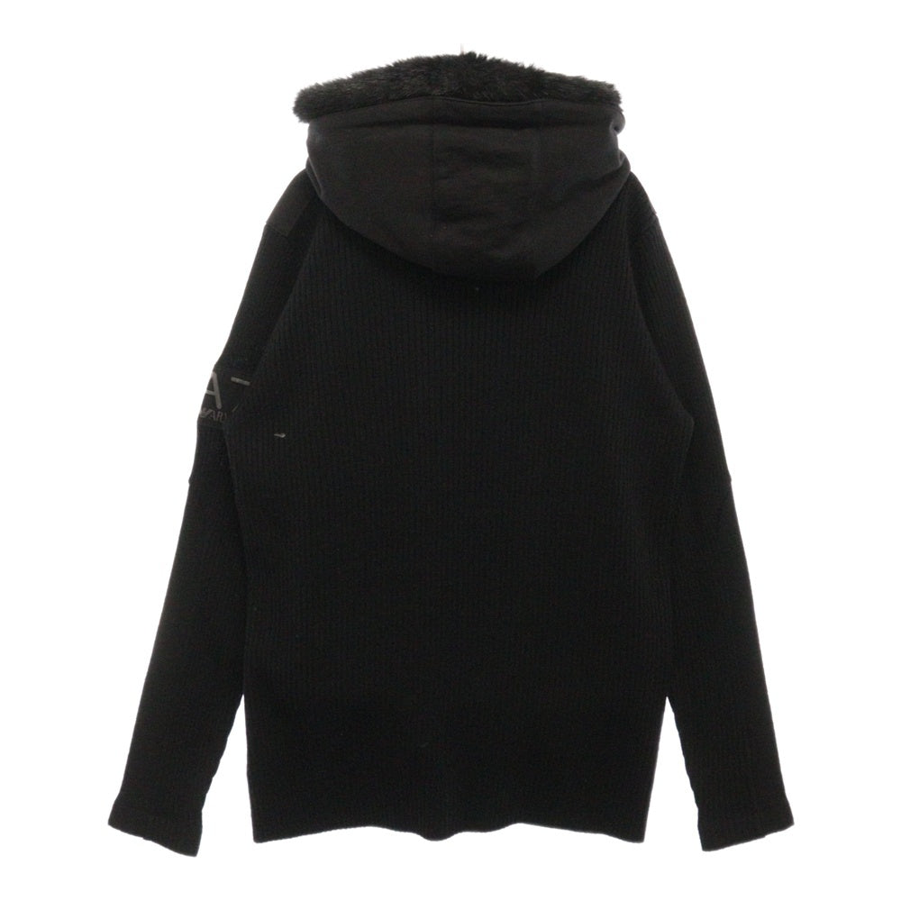EMPORIO ARMANI(エンポリオ アルマーニ) ZIPUP KNIT SWEATER ジップアップ ニットセーター ブラック 0W342 274148
