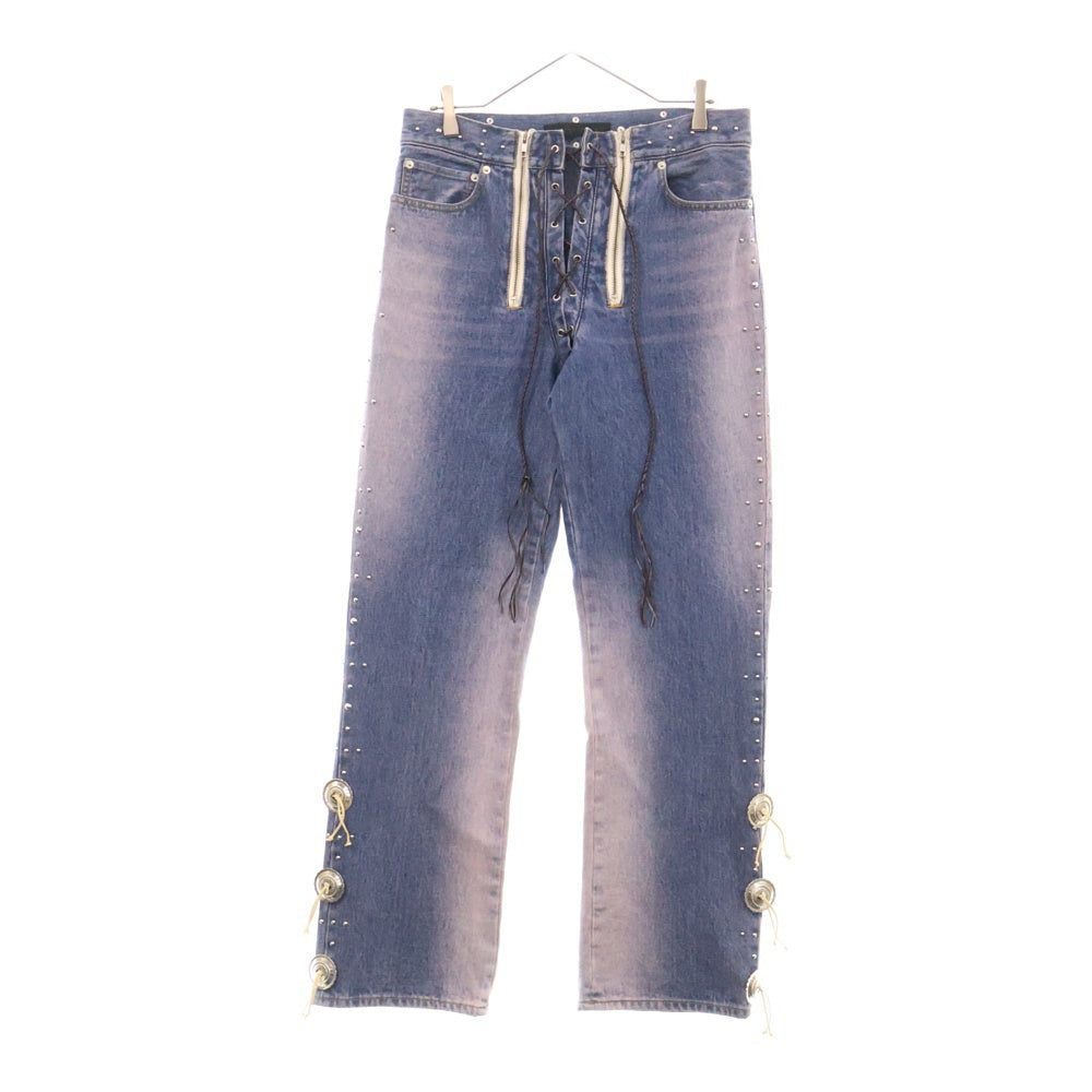 JUN/NAKAYAMA(ジュンナカヤマ) 24AW WESTERN STUDS DENIM PANTS ウェスタン スタッズデニムパンツ インディゴ JN-FW24-028