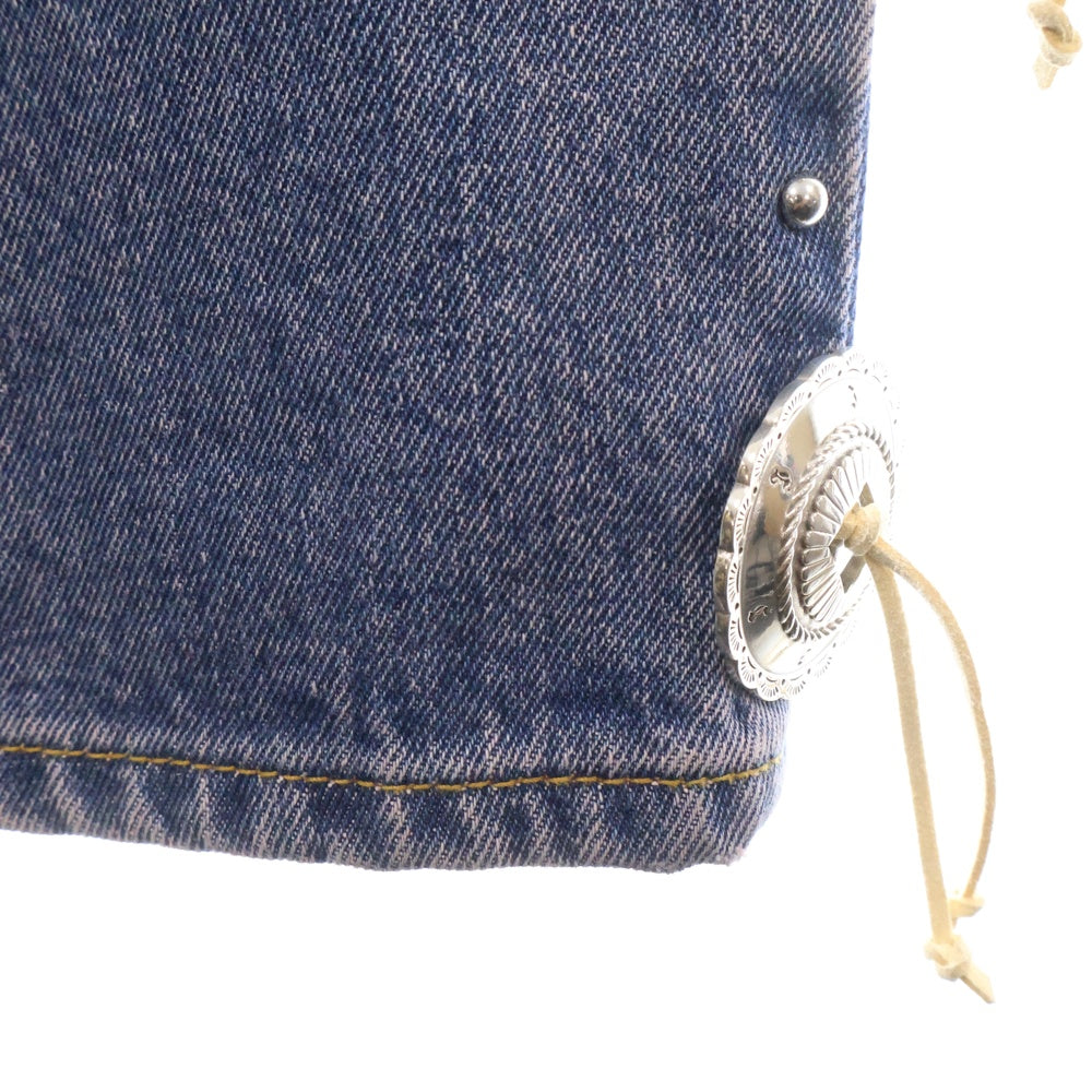 JUN/NAKAYAMA(ジュンナカヤマ) 24AW WESTERN STUDS DENIM PANTS ウェスタン スタッズデニムパンツ インディゴ JN-FW24-028