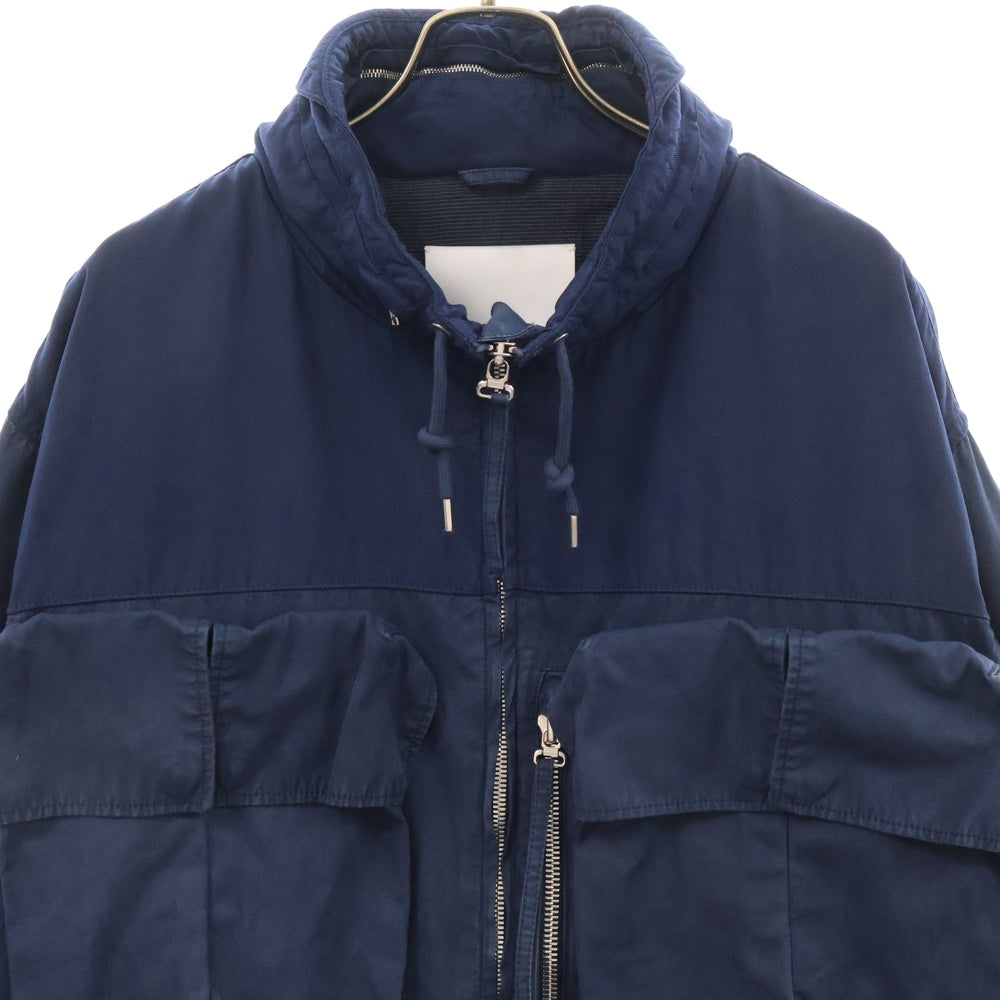 KENZO(ケンゾー) UTILITARIAN PARKA ロゴ刺繍マルチポケットミリタリージャケット ネイビー
