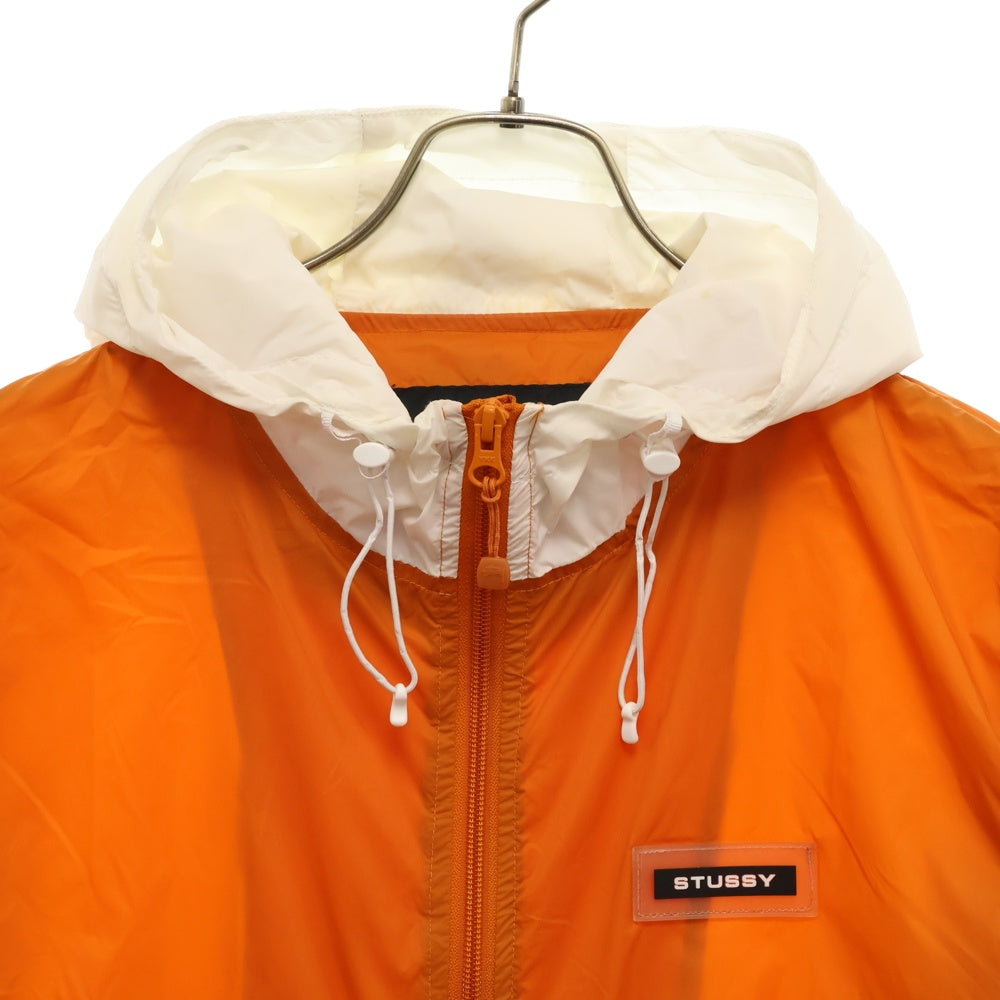 STUSSY(ステューシー) SPORT NYLON JACKET ナイロンスポーツジャケット ジップアップナイロンパーカー 115399 オレンジ