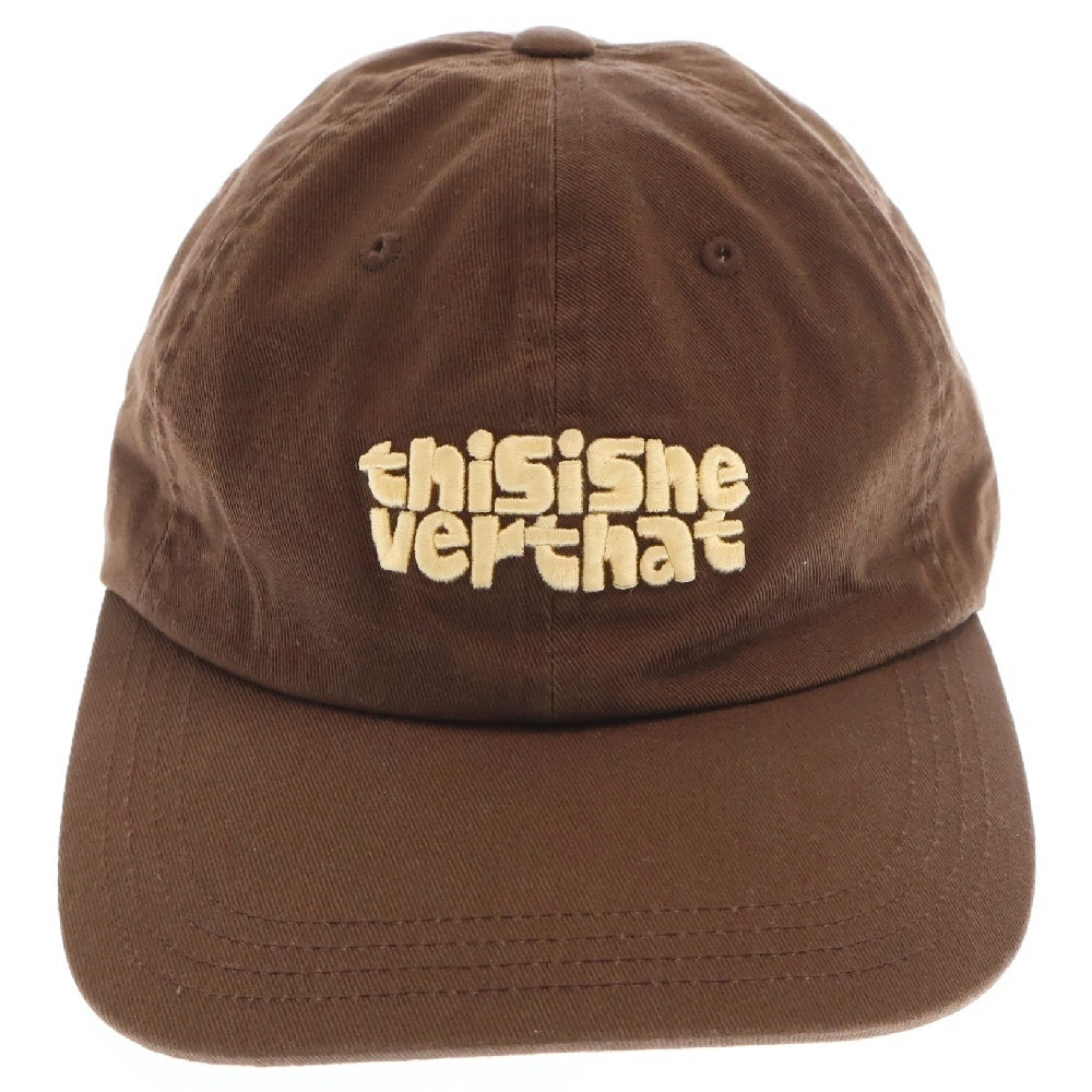 THISISNEVERTHAT(ディスイズネバーザット) Bold Logo Cap ボールドロゴキャップ 帽子 ブラウン