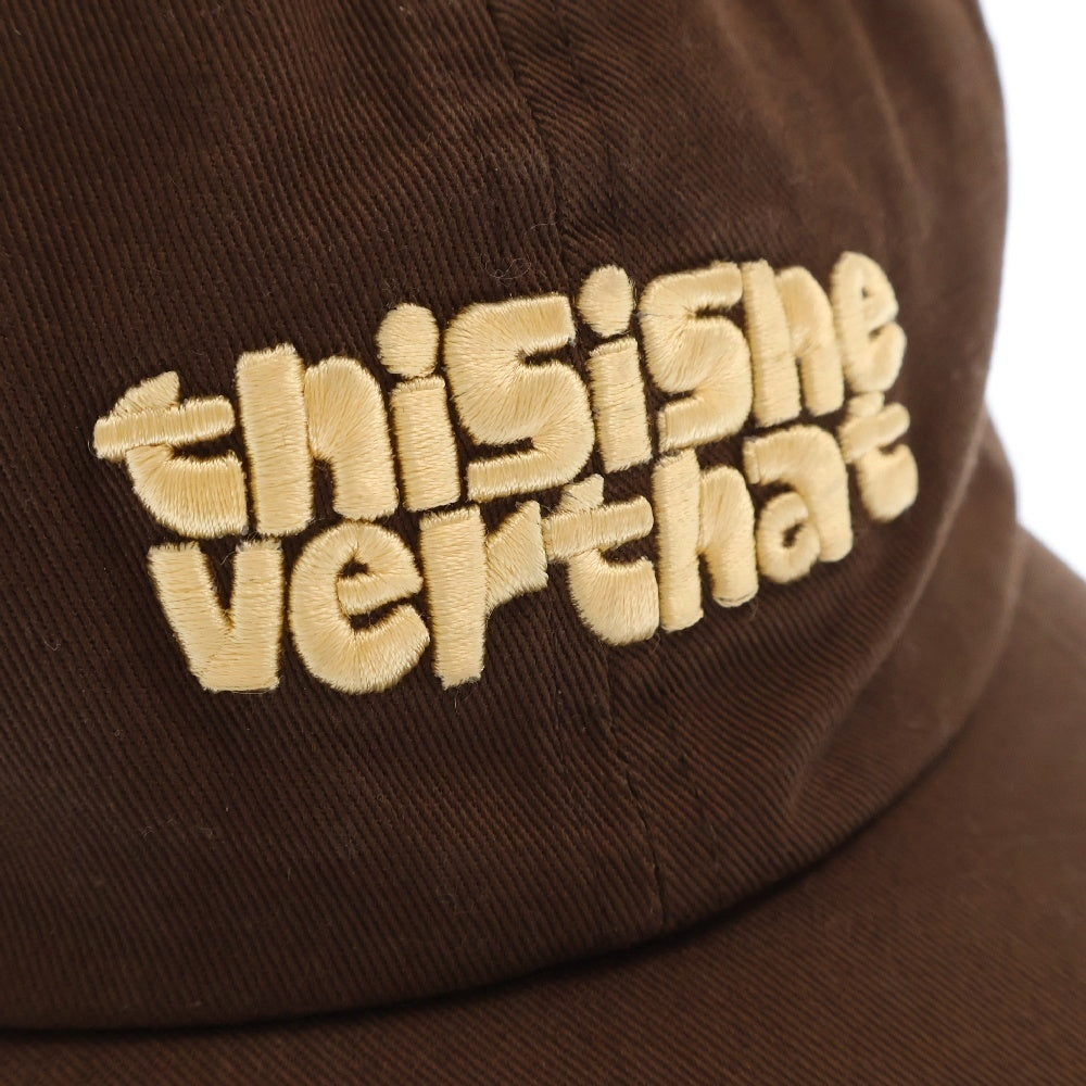 THISISNEVERTHAT(ディスイズネバーザット) Bold Logo Cap ボールドロゴキャップ 帽子 ブラウン