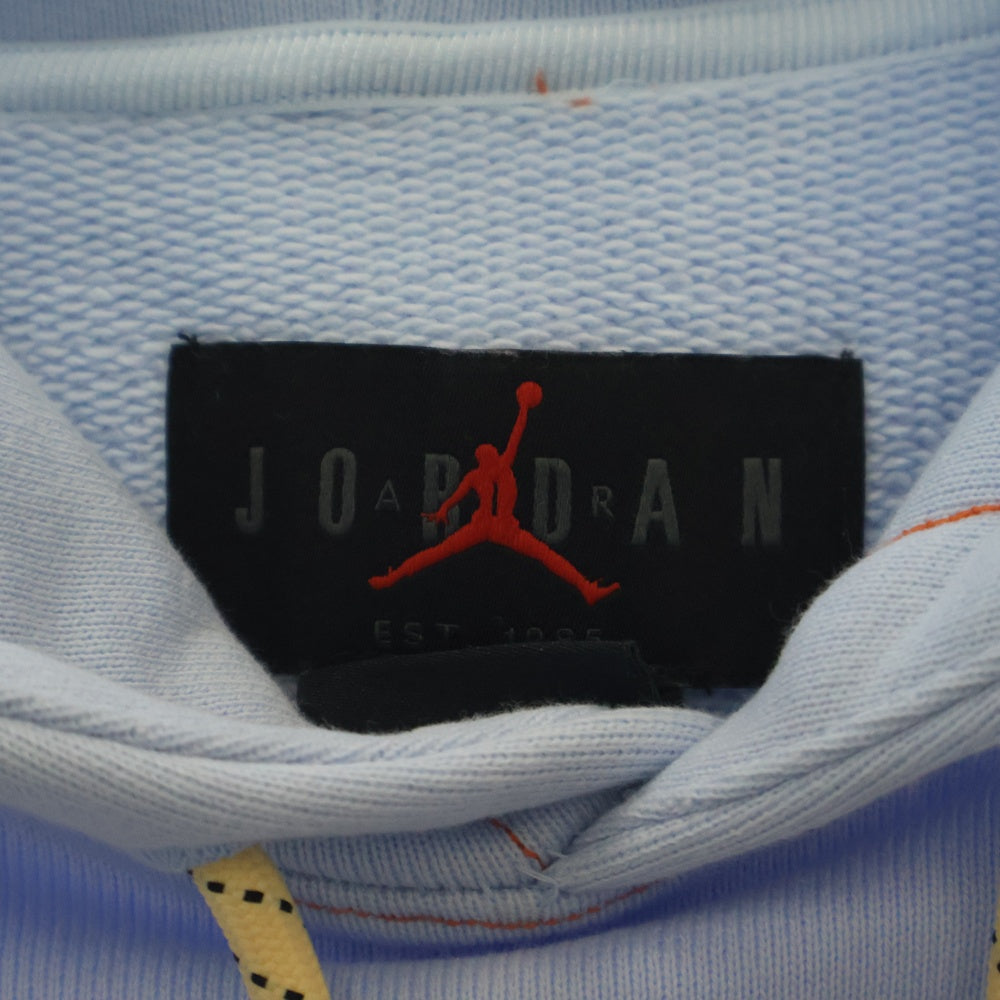 NIKE(ナイキ) JORDAN BRAND AS M J MCR FLC HOODIE ジョーダンブランド ロゴ刺繍プルオーバースウェットパーカー フーディー ブルー DJ9773-447