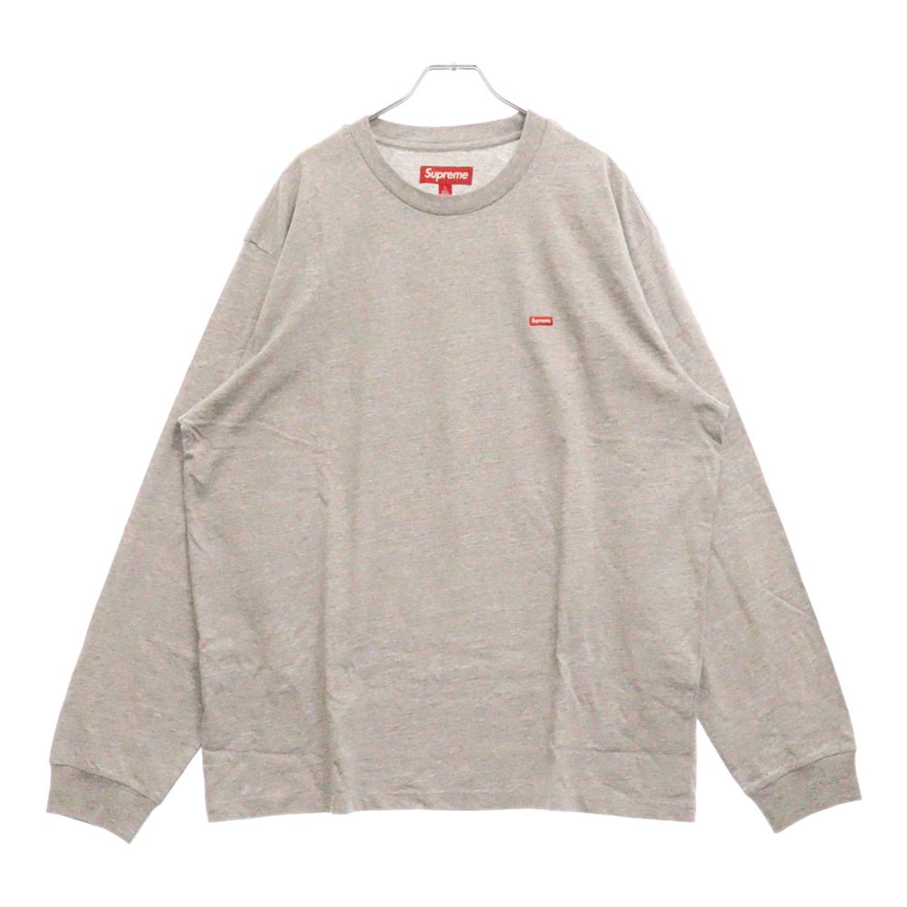 SUPREME(シュプリーム) 23AW Small Box L/S Tee スモールボックスロゴ刺繍 長袖Tシャツ ロンT グレー