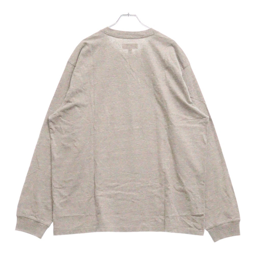 SUPREME(シュプリーム) 23AW Small Box L/S Tee スモールボックスロゴ刺繍 長袖Tシャツ ロンT グレー