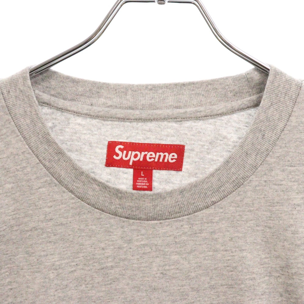 SUPREME(シュプリーム) 23AW Small Box L/S Tee スモールボックスロゴ刺繍 長袖Tシャツ ロンT グレー