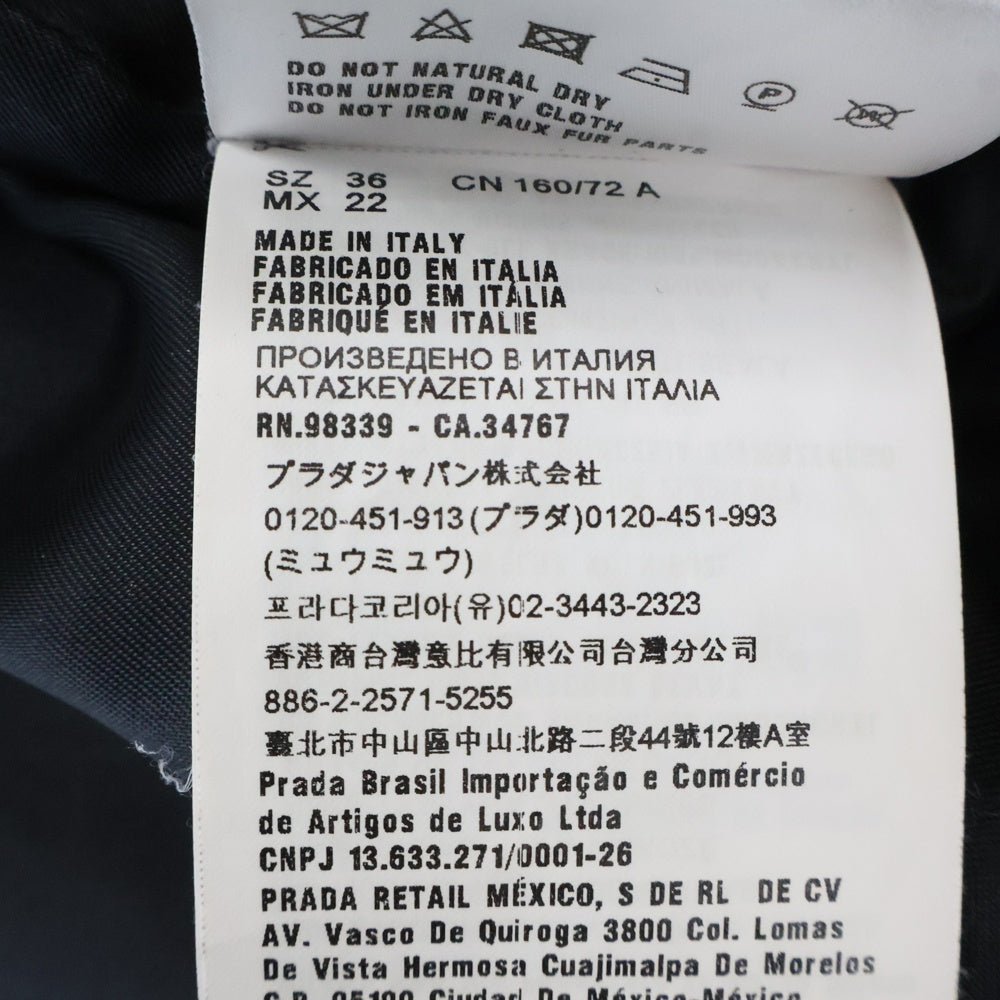 miumiu(ミュウミュウ) 18AW Single-breasted Wool And Faux-fur Coat シングルブレスト 3B ウールコート レディース グレー MS1491 087