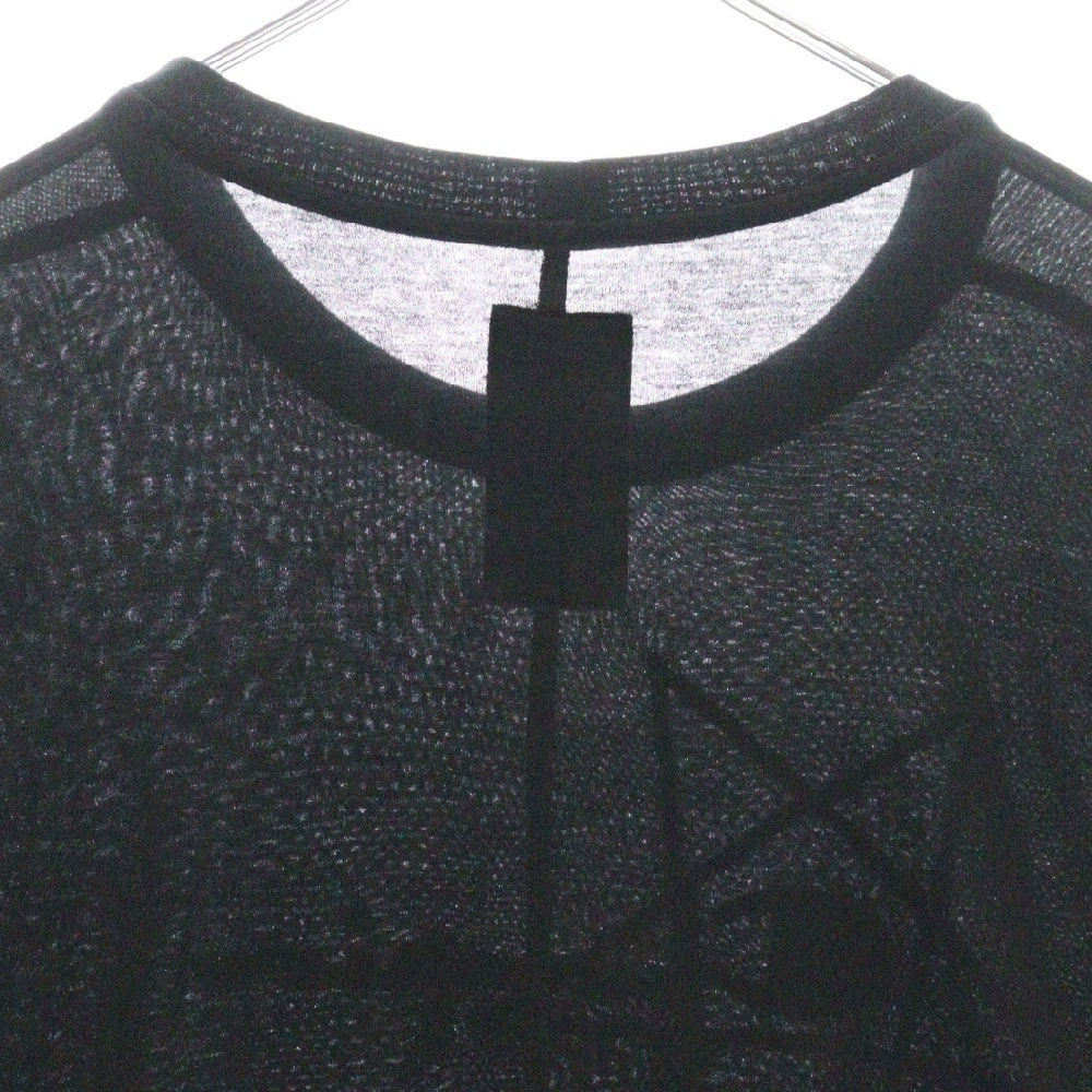 Rick Owens(リックオウエンス) 23SS ×Champion CM TOP チャンピオン 半袖Tシャツ カットソー ブラック CM02C9229-CHJEG