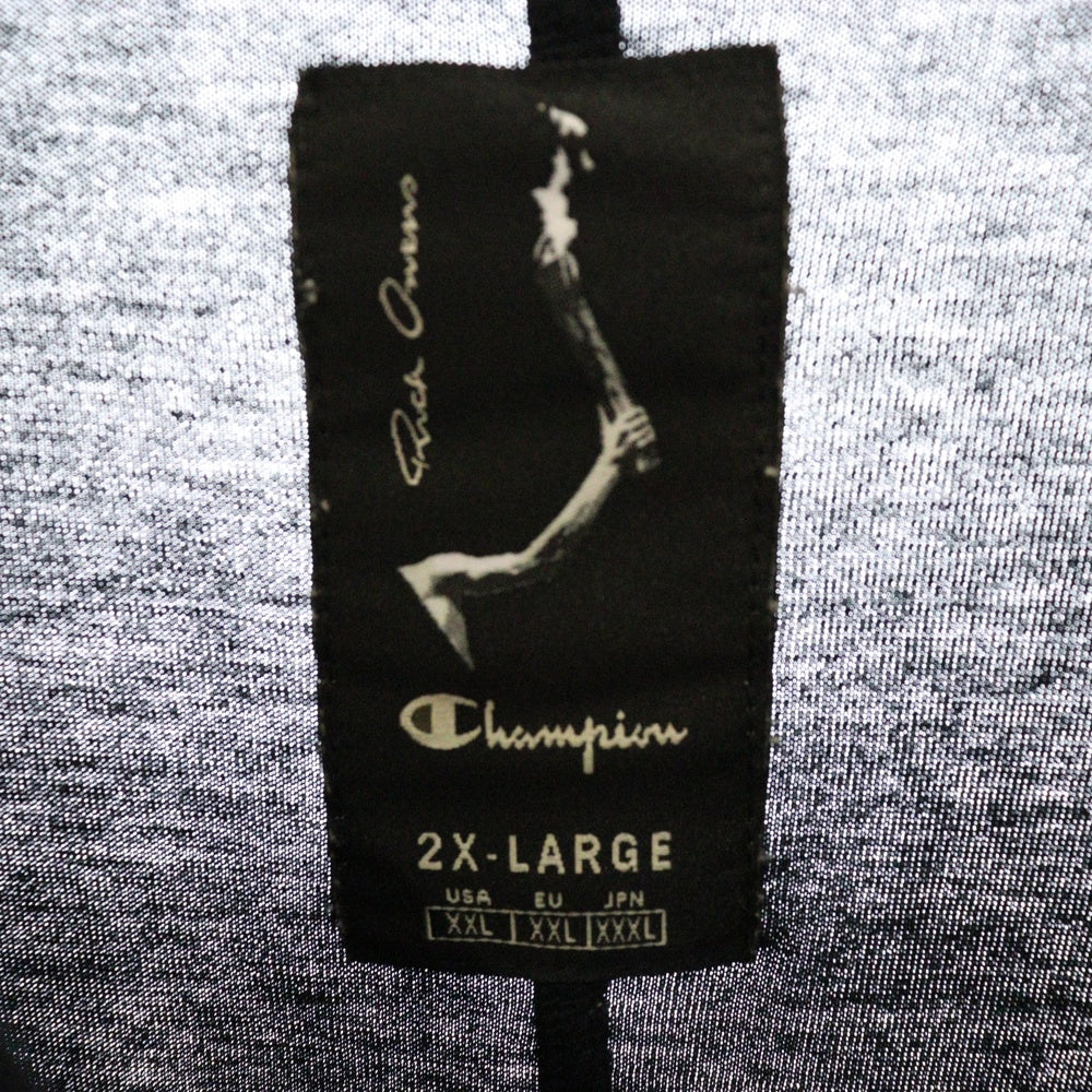 Rick Owens(リックオウエンス) 23SS ×Champion CM TOP チャンピオン 半袖Tシャツ カットソー ブラック CM02C9229-CHJEG