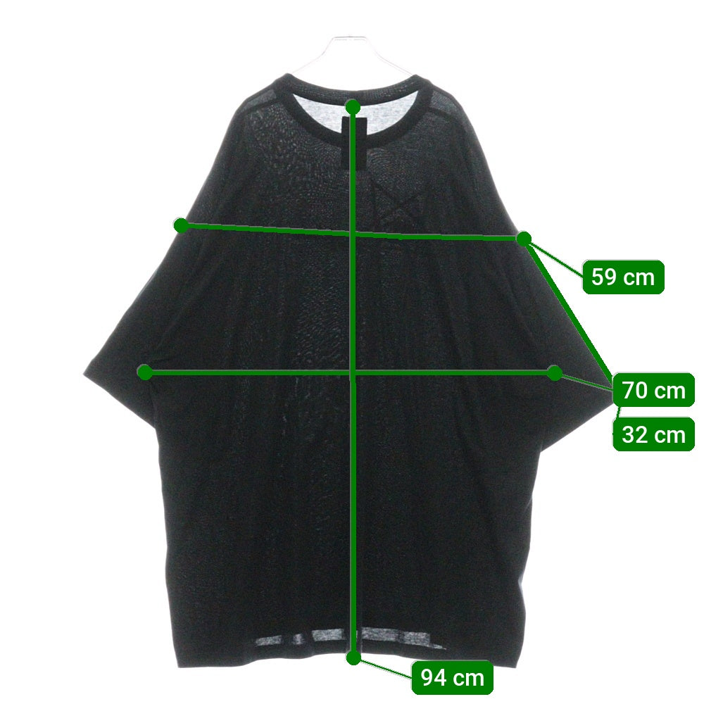 Rick Owens(リックオウエンス) 23SS ×Champion CM TOP チャンピオン 半袖Tシャツ カットソー ブラック CM02C9229-CHJEG