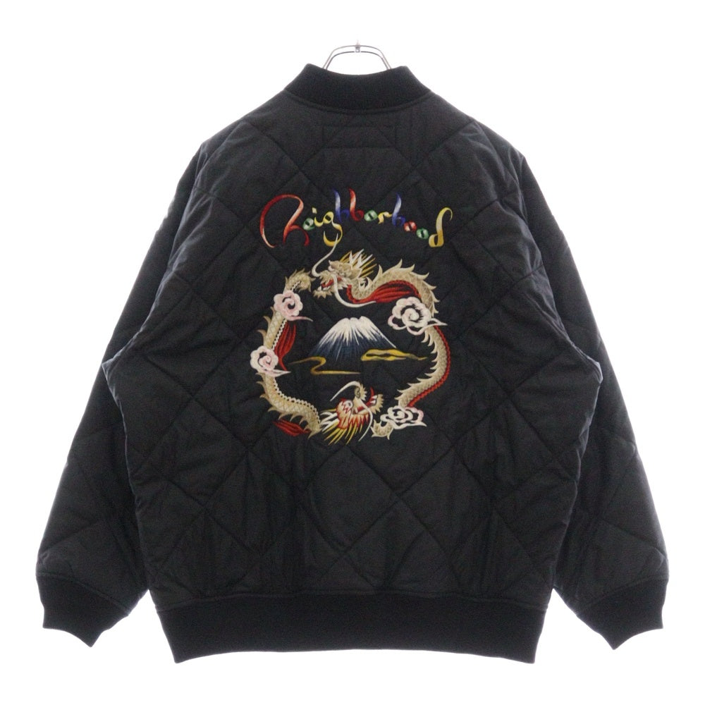 NEIGHBORHOOD(ネイバーフッド) 21AW SOUVENIR E-JKT スーベニア キルティングジャケット スカジャン バック刺繍 ブラック 212TSNH-JKM06