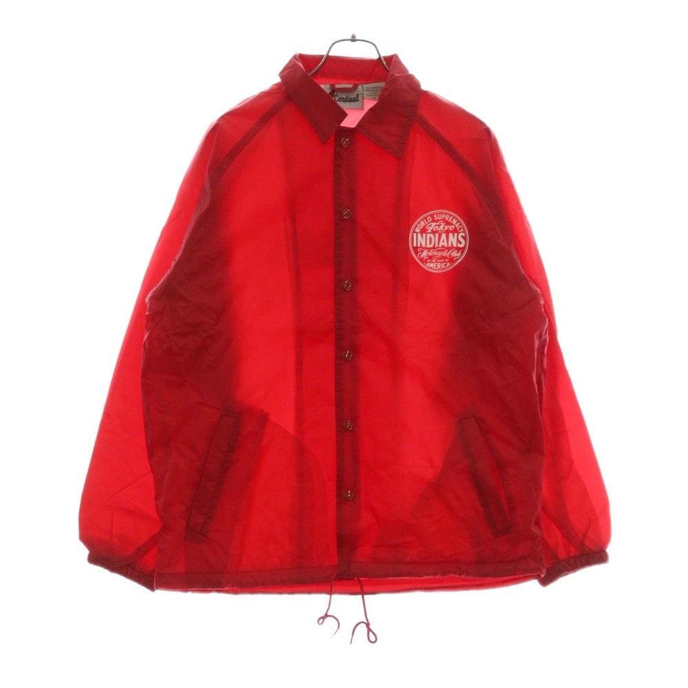 TOKYO INDIANS MC(トーキョー インディアンズ) ×CARDINAL COACH JACKET カーディナル ナイロンコーチジャケット レッド