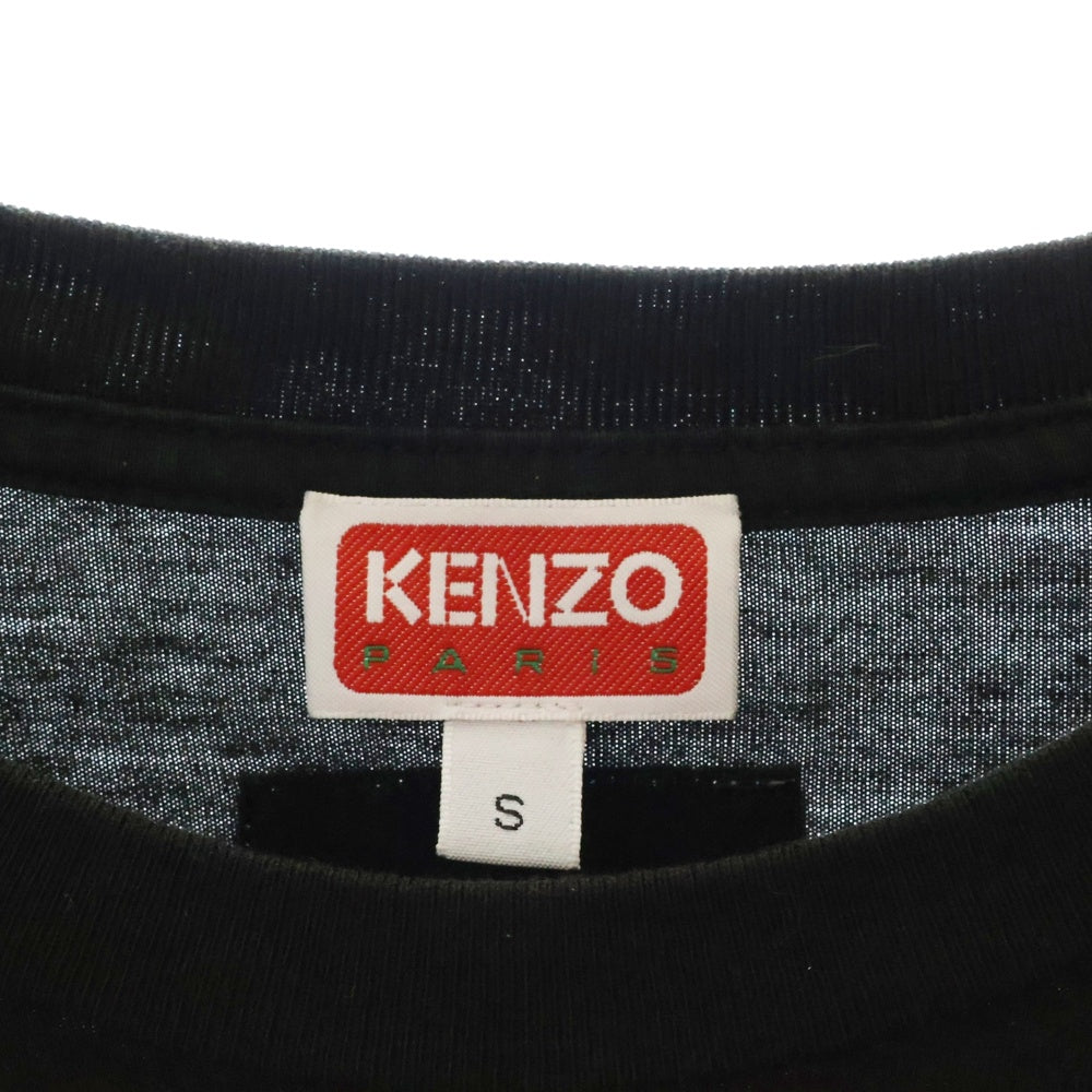 KENZO(ケンゾー) Varsity Jungle Tiger T-Shirt タイガープリント 半袖Tシャツ カットソー ブラック FD65TS0074SO