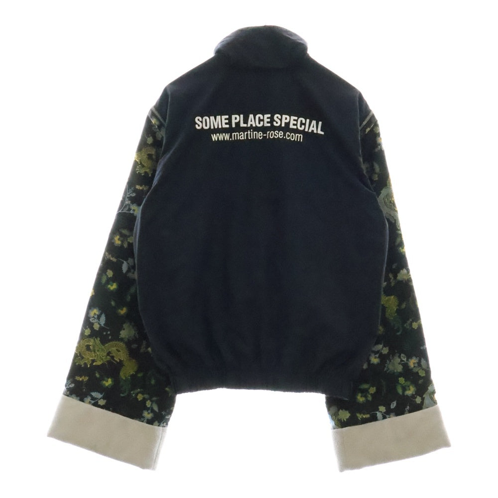 MARTINE ROSE(マーティンローズ) 20SS Icho Jacket 袖切替 ナイロンジップアップジャケット ネイビー