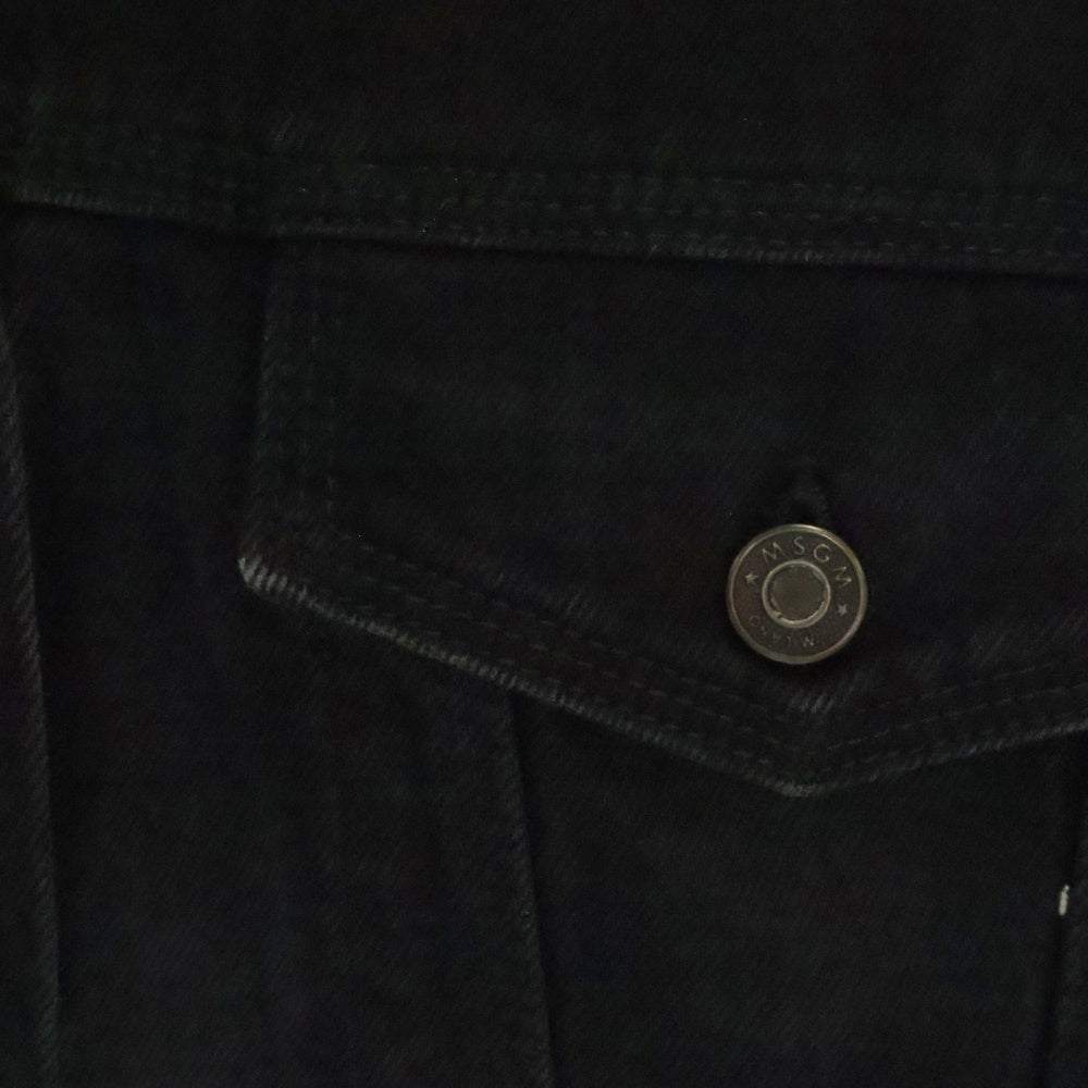 MSGM(エムエスジーエム) アイレット デニムジャケット ブラック 3741MDH230L
