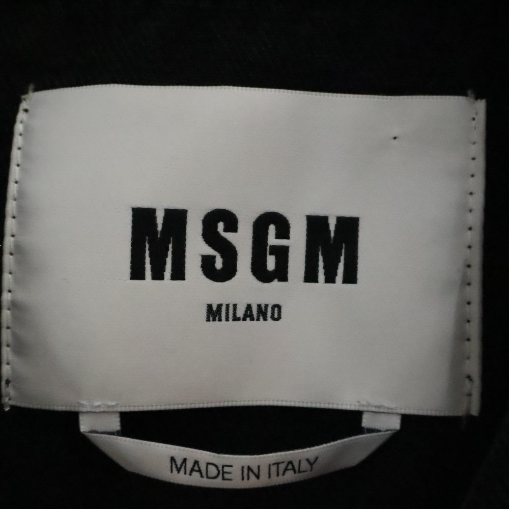 MSGM(エムエスジーエム) アイレット デニムジャケット ブラック 3741MDH230L
