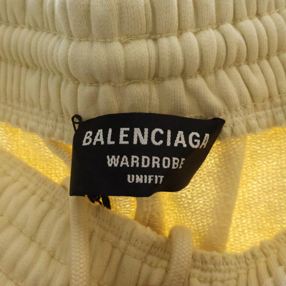 BALENCIAGA(バレンシアガ) 21AW Political Campaign Logo Sweat Pants キャンペーンロゴ刺繍 スウェットパンツ アイボリー 674594 TKVI9