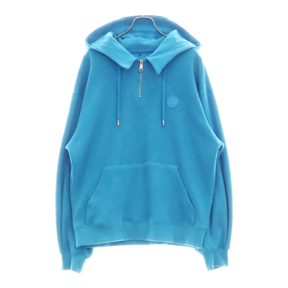 ADER ERROR(アーダーエラー) 22AW Speric Logo Hoodie ハーフジップ サーマルパーカー フーディー ブルー BLAFWHD03SB1