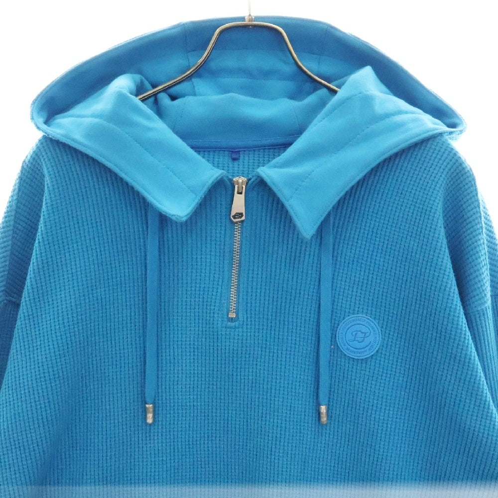 ADER ERROR(アーダーエラー) 22AW Speric Logo Hoodie ハーフジップ サーマルパーカー フーディー ブルー BLAFWHD03SB1