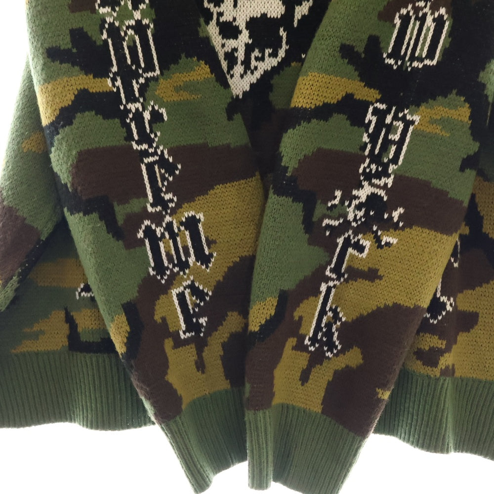 SUPREME(シュプリーム) 23AW ×Bounty Hunter Sweater Woodland Camo バウンティーハンター ジャガード刺繍 カモフラ クルーネックセーター ニット グリーン
