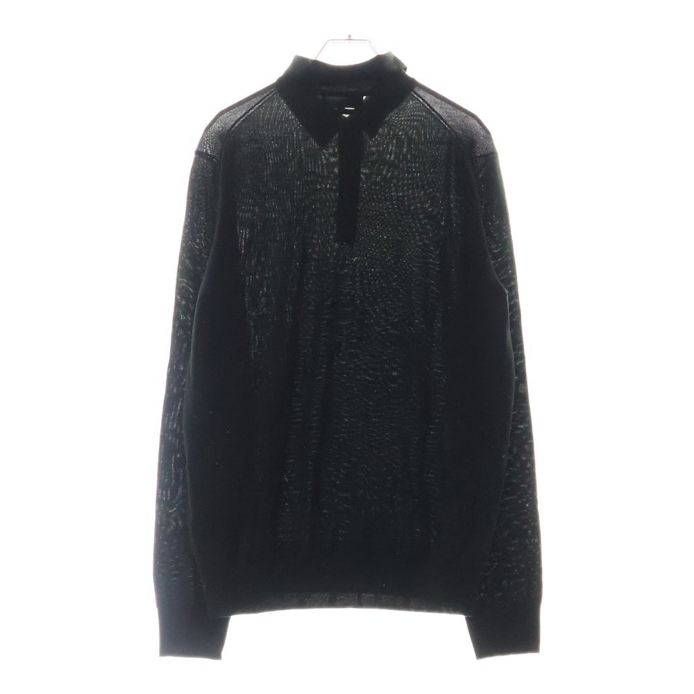 Loro Piana(ロロピアーナ) ウールニット 長袖ポロシャツ グリーン MAM5625