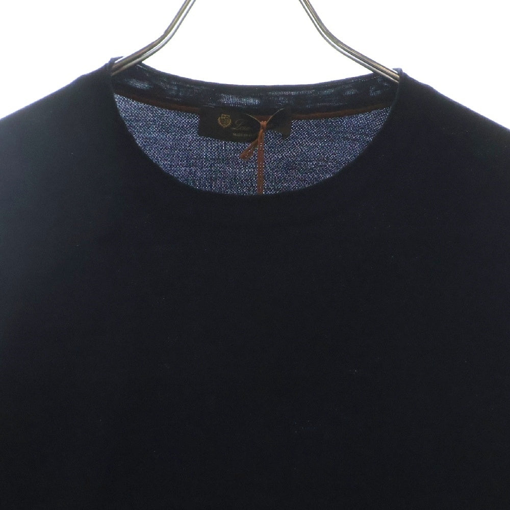 Loro Piana(ロロピアーナ) ウールニット 長袖クルーネックトレーナー ネイビー MAD4122