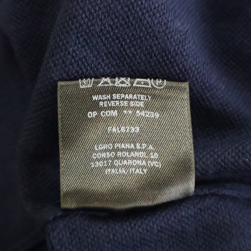 Loro Piana(ロロピアーナ) ウールニット 長袖クルーネックトレーナー ネイビー MAD4122