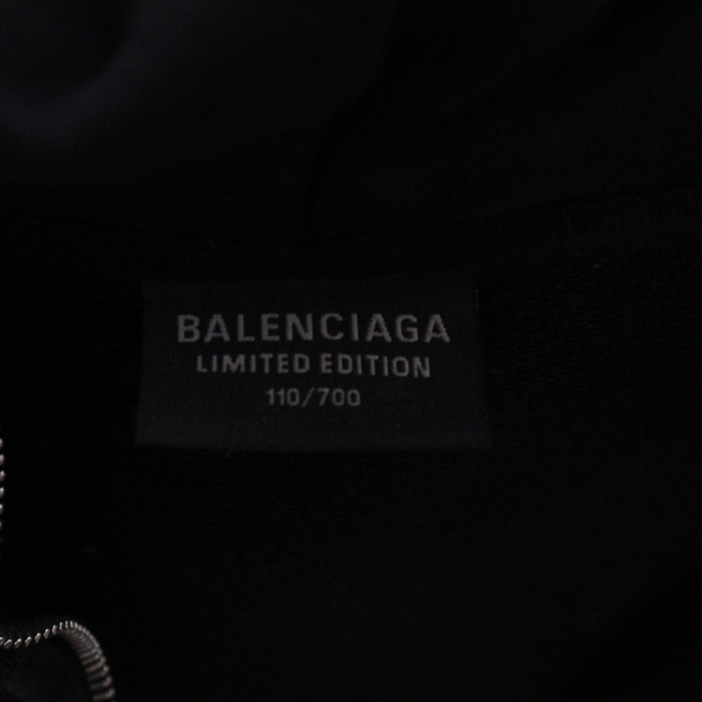 BALENCIAGA(バレンシアガ) 24SS Limited Edition Music Archive Series Hoodie ミュージック アーカイブシリーズ ジップアップスウェットパーカー フーディー ブラック 744457 TQVA6