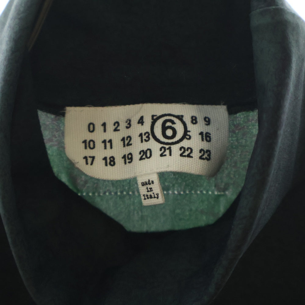 MM6 Maison Margiela(エムエムシックスメゾンマルジェラ) 23AW Printed Long-Sleeve Turtle Neck Top 総柄タートルネック長袖Tシャツ インナー ブラック レディース S62NH0019 S24636