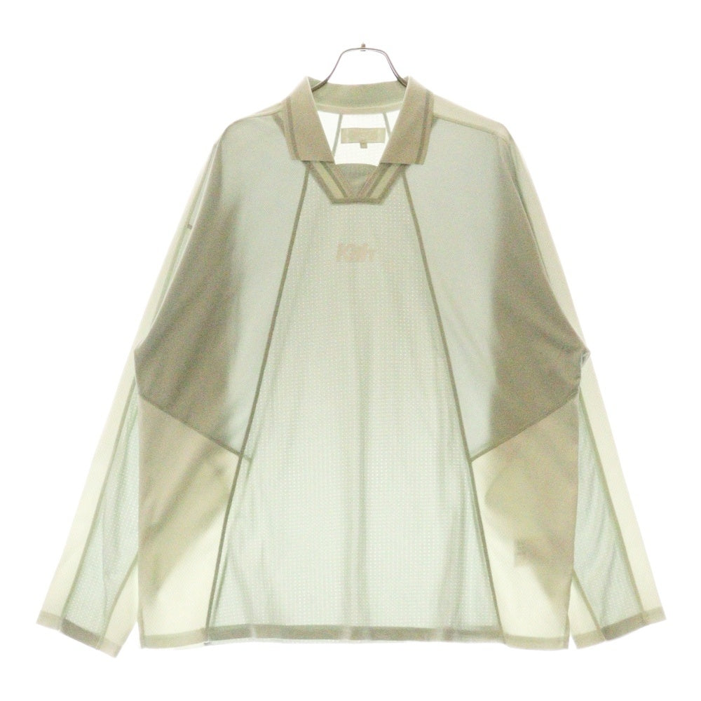 KITH(キス) Long Sleeve Panelled Otto Tee パネルド オットー 長袖メッシュTシャツ ロンT グリーン