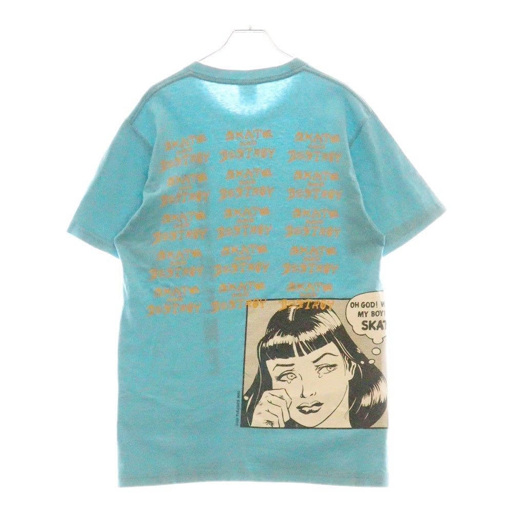 SUPREME(シュプリーム) 17SS ×THRASHER Boyfriend Tee スラッシャー半袖Tシャツ ブルー
