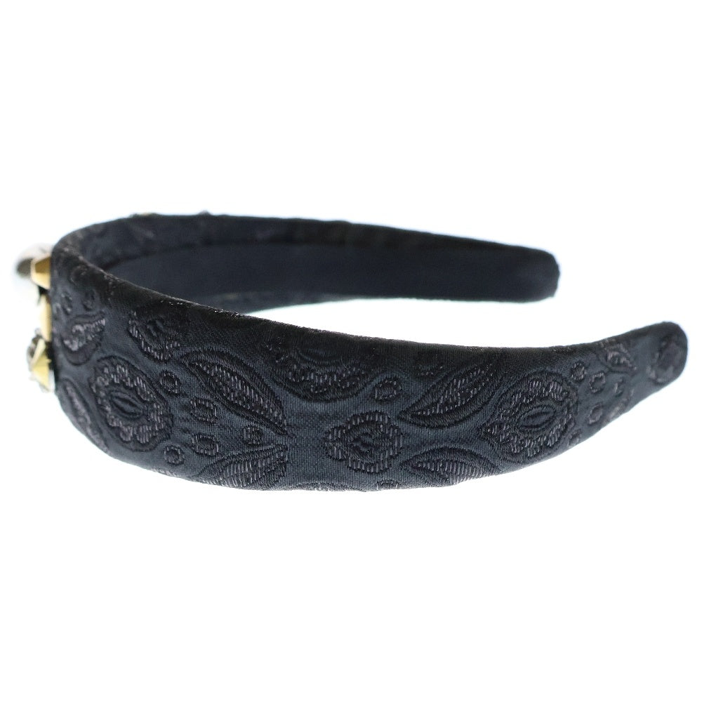 miumiu(ミュウミュウ) Bijou Hairband ビジュー ヘアバンド カチューシャ ブラック レディース