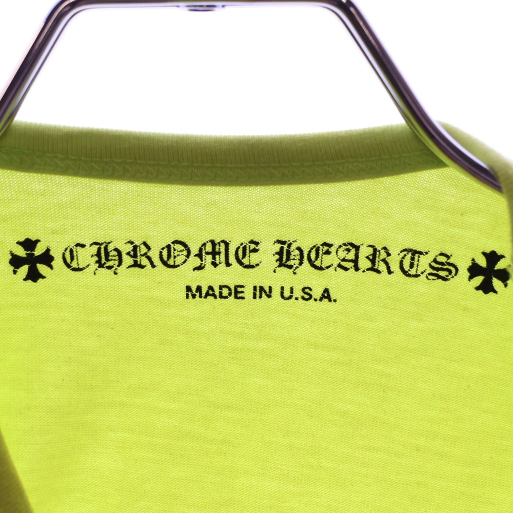 CHROME HEARTS(クロムハーツ) ×MATTY BOY PRO BIKE L/S TEE ×マッティボーイ クロップド長袖Tシャツ ロンT イエロー レディース