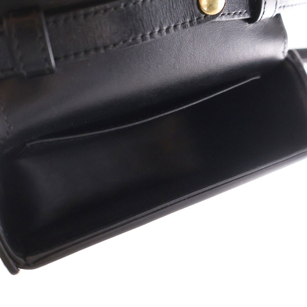 CELINE(セリーヌ) Triomphe トリオンフ レザーショルダーバッグ ミニバッグ ブラック 10I51 3DPV